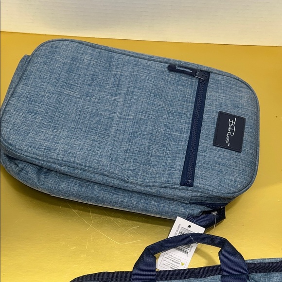 Two Pieces Stylish Navy and Gray Thermo Backpack - Picture 2 of 5